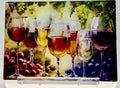 Beautiful Tempered Glass Cutting Board with Wine Theme.  11" x 8"