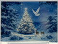 Lovely Wintry Theme Tempered Glass Cutting Board. 11" x 8"