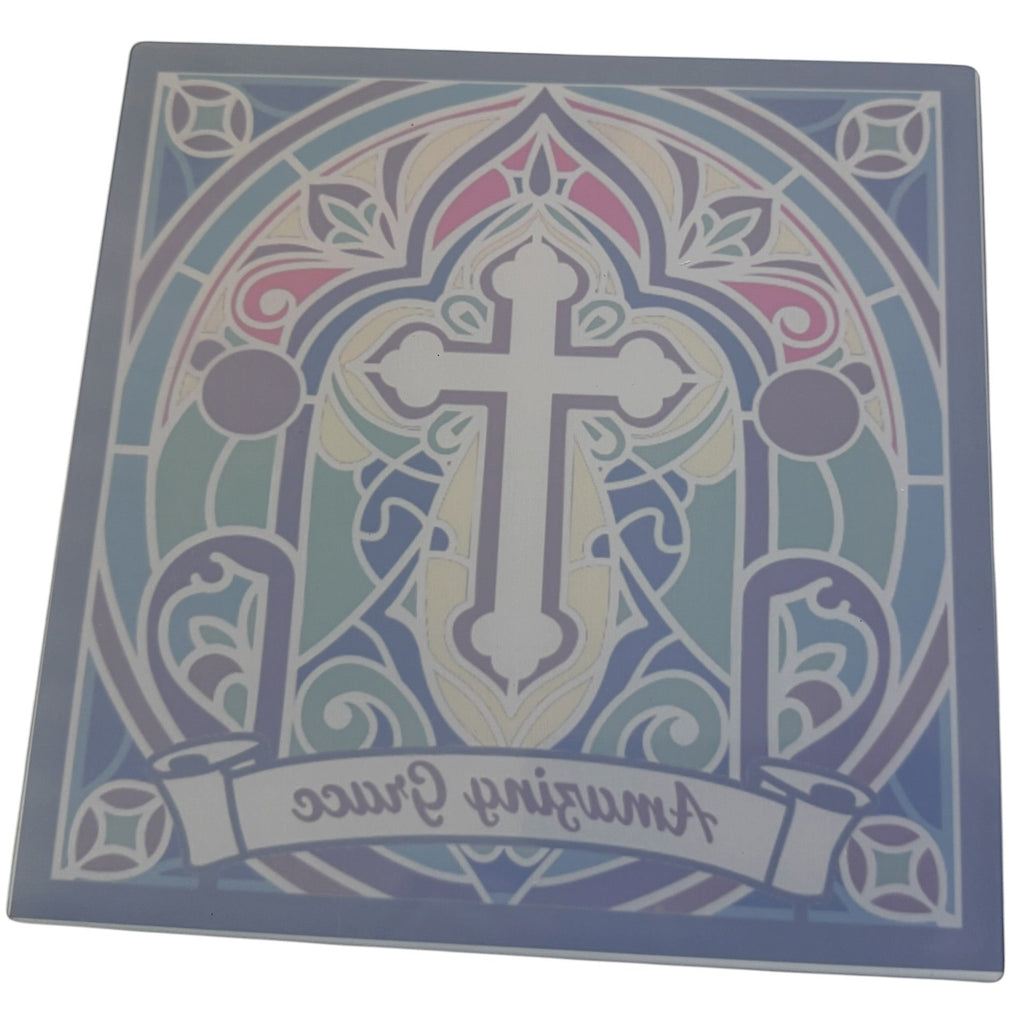 Beautiful Faith Themed 8" Glass Home Decor