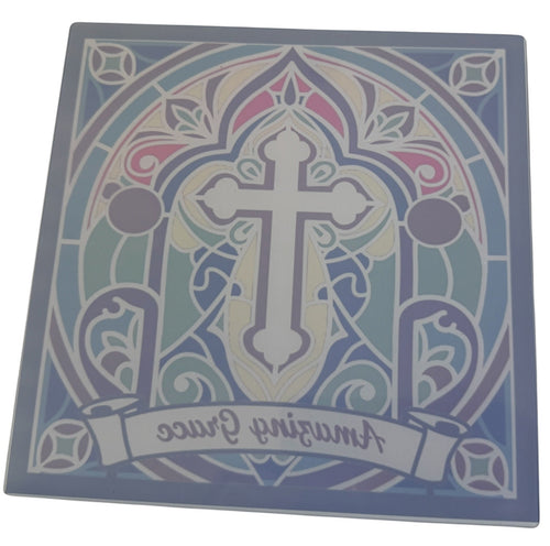 Beautiful Faith Themed 8" Glass Home Decor