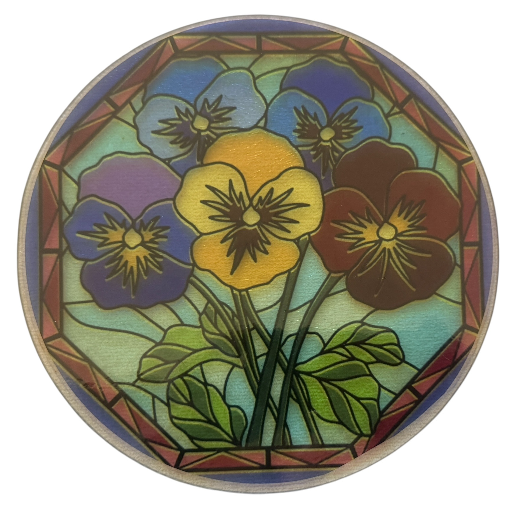 Tempered Glass Round Cutting Board 8"