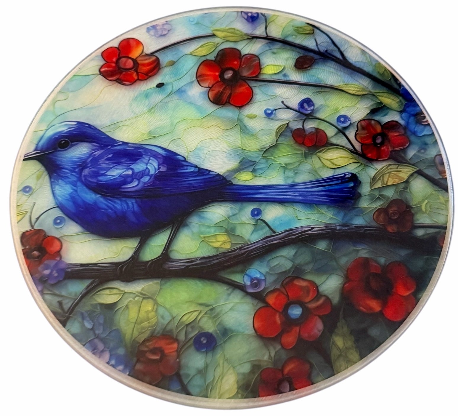 Beautiful 8" Tempered and Textured Glass Cutting Board.