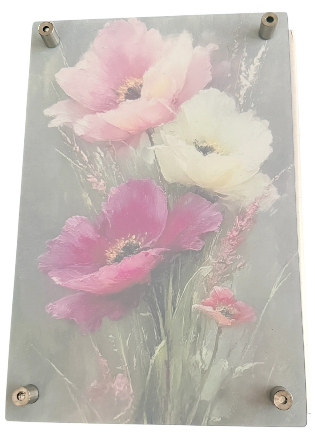 Beautiful Glass Floral Wall Mounting. 8" x 12"