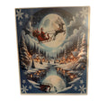 Christmas Scene on Glass and Stand.  6" x 8"