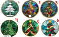 Beautiful Glass Christmas Ornaments With Red Ribbon. 3" in Size. 18 Choices.